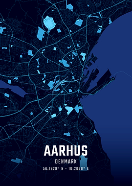 Aarhus Midnight City Map
