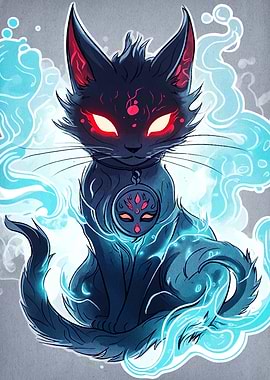 Mystical Cat with Glowing Aura
