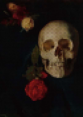 Skull with roses