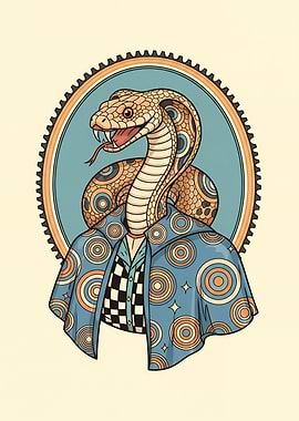 Python Hypnotist in Psychedelic Cloak