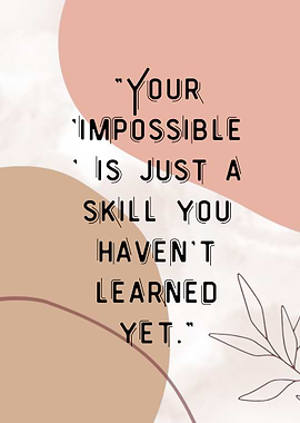 Inspirational Quote with Abstract Shapes