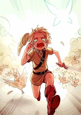 Crying Link Running from Cuccos