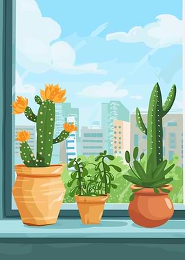 Indoor Plants by the Window