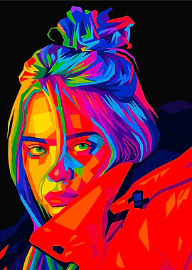 Billie Eilish Pop Art Portrait