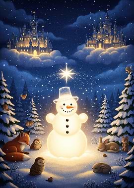 Winter Wonderland Snowman Animals