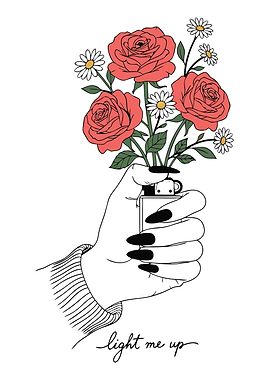 Floral Lighter Illustration