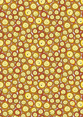 Smiley Face Flower Pattern