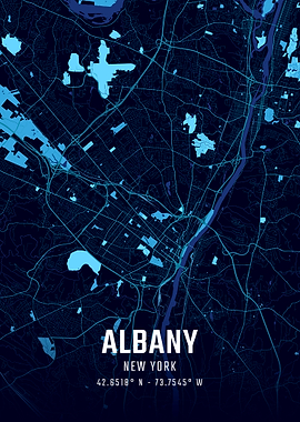 Albany Midnight City Map