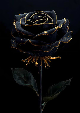 Black and Gold Rose
