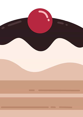 Cake with Cherry Topping