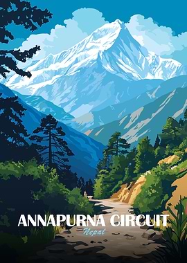 Annapurna Circuit Nepal Mountain Landscape
