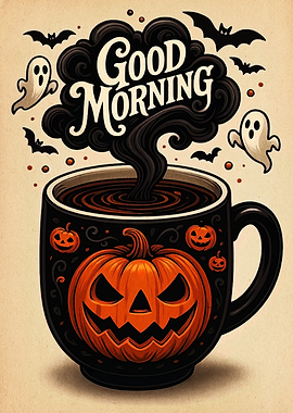 Halloween Coffee Mug Good Morning