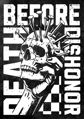 Death Before Dishonor Skull Art