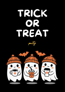 Cute Halloween Ghosts Trick or Treat Party