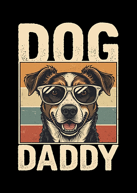 Dog Daddy Retro Art