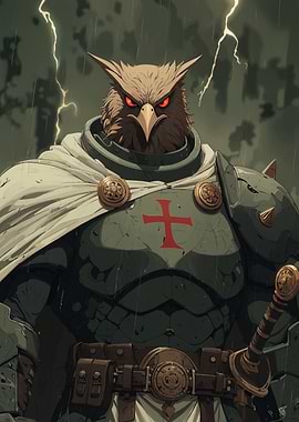 Owl Knight in Storm