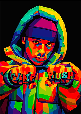 Colorful Cane Rush Portrait