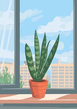 Snake Plant by the Window