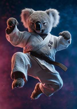 Karate Koala Dynamic Pose