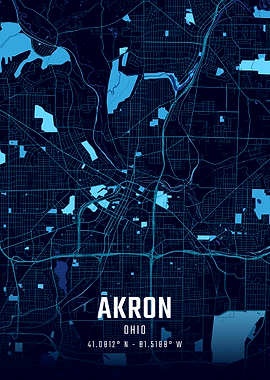 Akron Midnight City Map