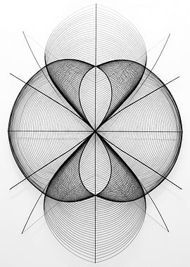 Geometric Abstract Art with Circular Patterns