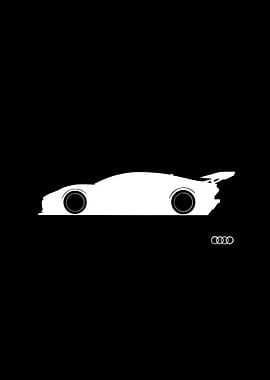 Audi Car Silhouette Minimalist Art