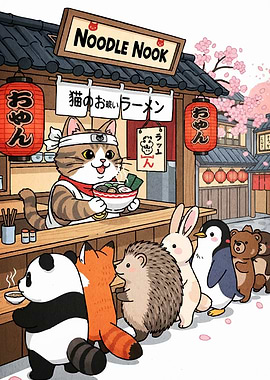 Noodle Nook Animals Line Ramen