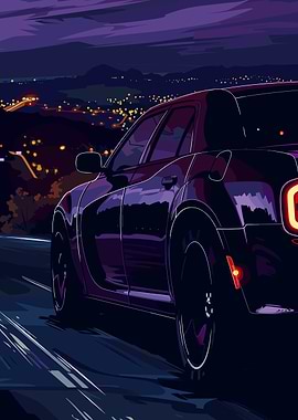 Night Drive Illustration