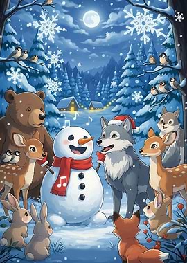 Winter Wonderland Animal Carolers