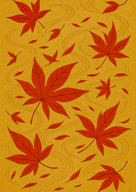 Autumn Maple Leaves Pattern