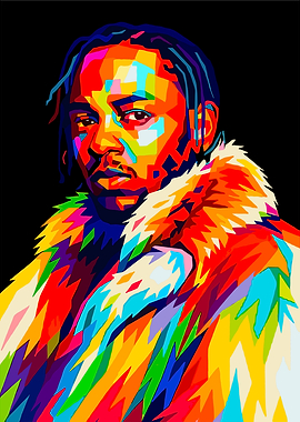 Kendrick Lamar Colorful Portrait