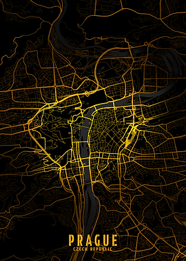 Prague Golden City Map