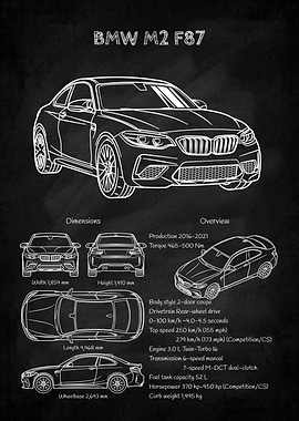 BMW M2 F87 Blueprint