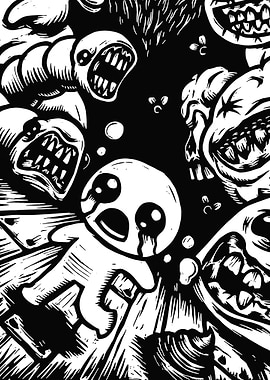 The Binding of Isaac Black and White