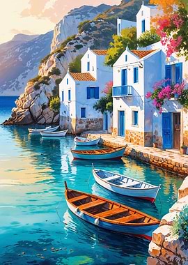 Greek Island Village