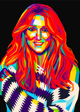 Colorful Portrait in Pop Art Style