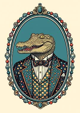 Crocodile Baron in Polka-Dot Finery