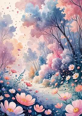 Ethereal Watercolor Garden