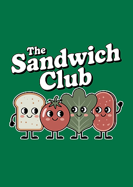 The Sandwich Club Cartoon Illustration