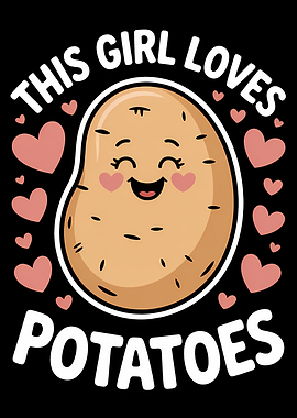 This Girl Loves Potatoes Graphic