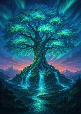 Mystical Tree of Life Landscape