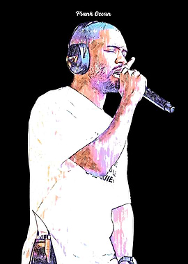 Frank Ocean Performing with Microphone