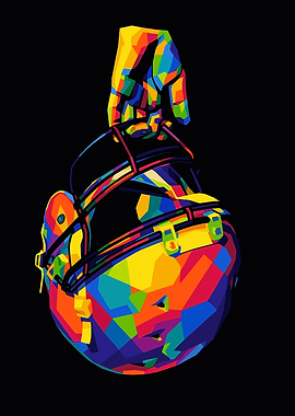 Football Helmet Pop Art