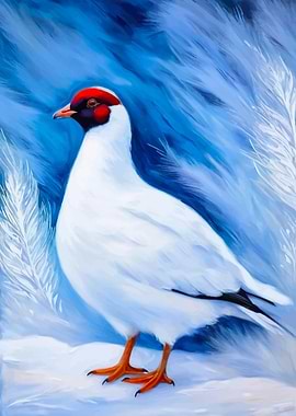 Willow Ptarmigan Bird Painting