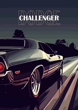Dodge Challenger Car Poster