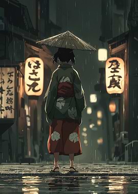 Rainy Japanese Street