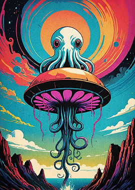 Surreal Octopus Landscape