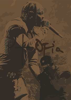 Monochrome Music Performance Illustration