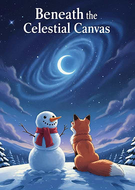 Beneath the Celestial Canvas: Winter Scene