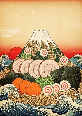 Ramen Ukiyo-e Style